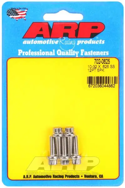 ARP 10-32 x .625 12pt SS bolts