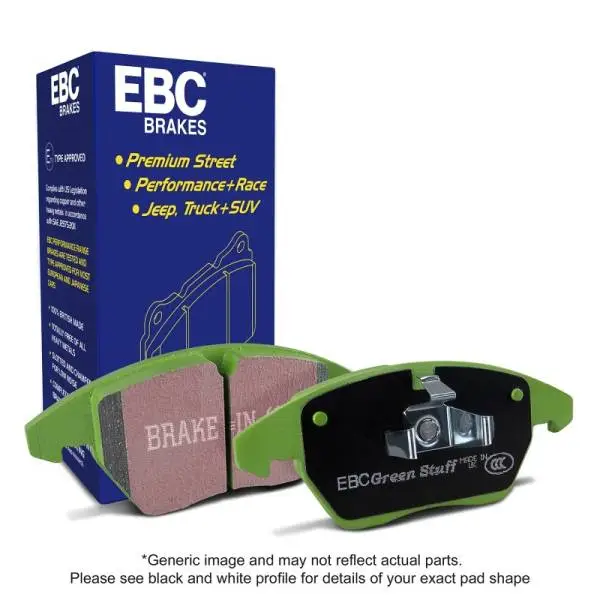 EBC 12 Ford F250 (inc Super Duty) 6.2 (2WD) Greenstuff Front Brake Pads image 5