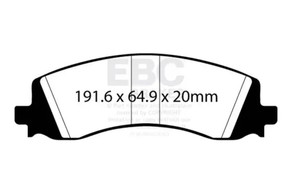 EBC 2020+ Ram 2500 HD 6.4L Greenstuff Rear Brake Pads