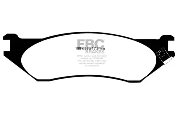 EBC 00-01 Dodge Ram 1500 (4WD) Pick-up 3.9 Extra Duty Front Brake Pads image 2