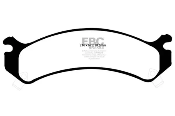 EBC 02 Chevrolet Avalanche 8.1 (2500) Extra Duty Front Brake Pads image 2