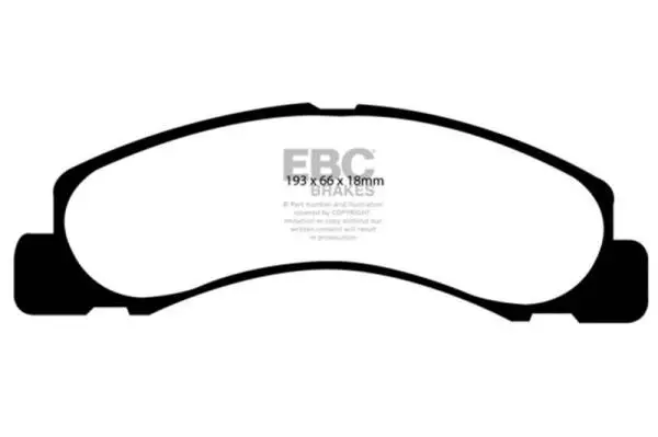 EBC 00-02 Ford Excursion 5.4 2WD Extra Duty Front Brake Pads image 2