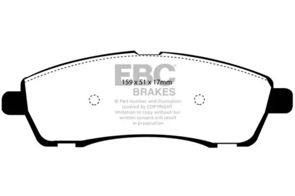 EBC 00-02 Ford Excursion 5.4 2WD Extra Duty Rear Brake Pads image 2