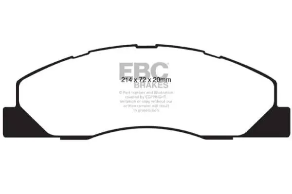 EBC 09-11 Dodge Ram 2500 Pick-up 5.7 2WD/4WD Extra Duty Front Brake Pads image 2