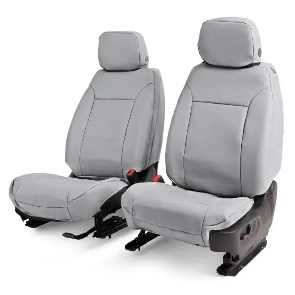 Covercraft 07-13 Chevrolet Avalanche/ Leatherette PrecisionFitFront Row Seat Covers - Lt Grey image 4