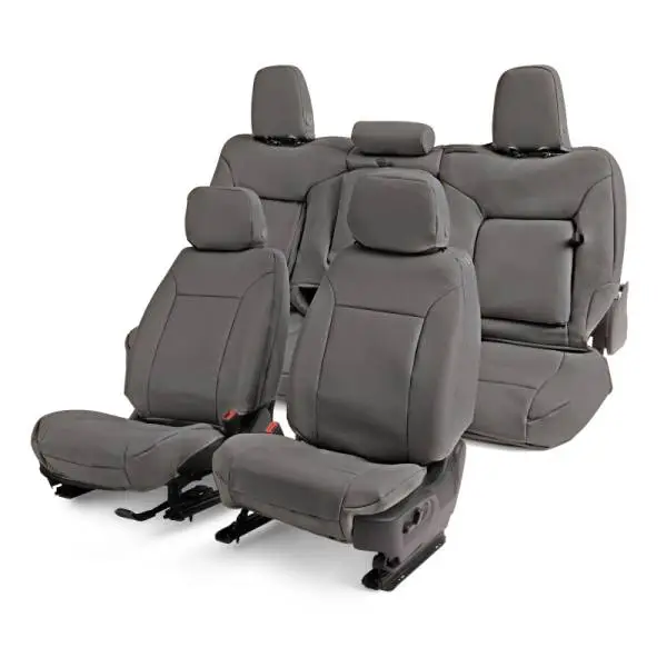Covercraft 15-22 Chevrolet Colorado/GMC Leatherette PrecisionFitFront Row Seat Covers - Stone image 6