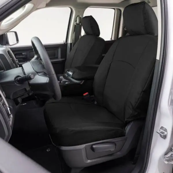 Covercraft 19-21 Chevrolet Silverado Endura PrecisionFit Custom Front Row Seat Covers - Black/Black image 8
