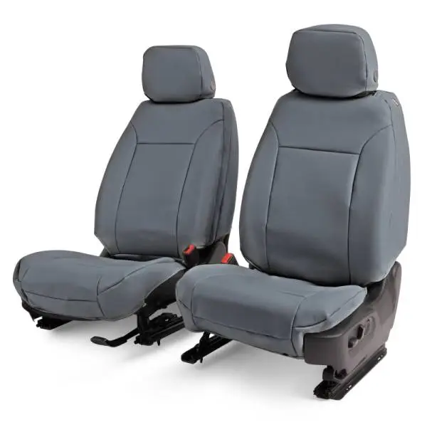 Covercraft 19-24 Chevrolet Silverado Leatherette PrecisionFitSecond Row Seat Covers - Med Grey image 3