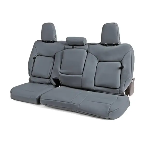 Covercraft 19-21 Chevrolet Silverado/ Leatherette PrecisionFitFront Row Seat Covers - Med Grey image 4
