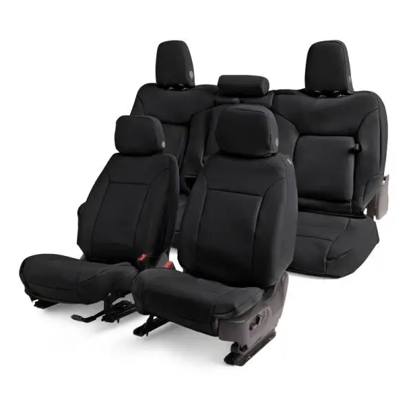 Covercraft 22-24 Chevrolet Silverado Leatherette PrecisionFit Custom Front Row Seat Covers - Black thumbnail 6