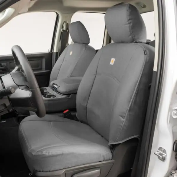 Covercraft 22 Chevrolet Silverado Carhartt PrecisionFit Custom Front Row Seat Covers - Gravel image 8