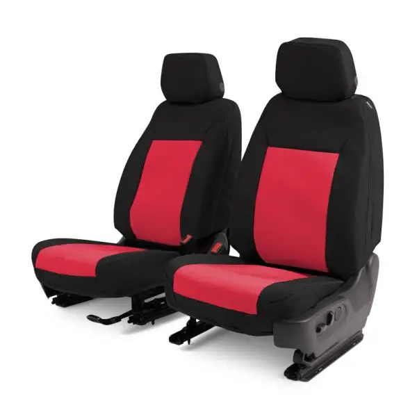 Covercraft 22-24 Chevrolet Silverado Endura PrecisionFit Custom Front Row Seat Covers - Red/Black image 4