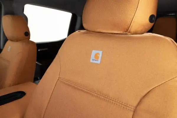 Covercraft 95-99 Chevrolet Silverado/Tahoe/GMC Carhartt PrecisionFitFront Row Seat Covers - Brown thumbnail 4
