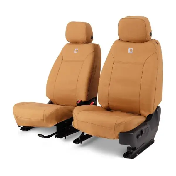 Covercraft 95-99 Chevrolet Silverado/Tahoe/GMC Carhartt PrecisionFitFront Row Seat Covers - Brown thumbnail 5