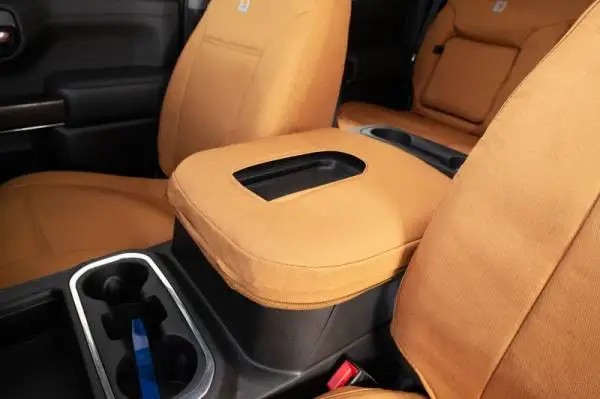 Covercraft 95-99 Chevrolet Silverado/Tahoe/GMC Carhartt PrecisionFitFront Row Seat Covers - Brown thumbnail 10