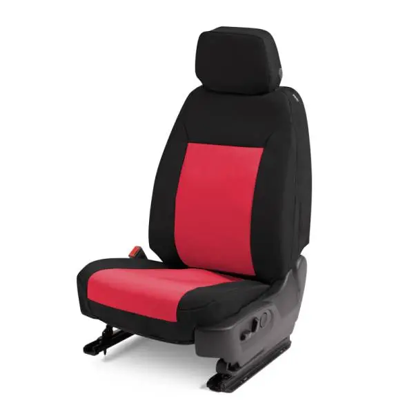 Covercraft 13-18 Dodge Ram Endura PrecisionFit Custom Front Row Seat Covers - Red/Black image 6