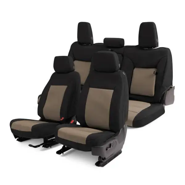 Covercraft 19-24 Dodge Ram 1500 Endura PrecisionFit Custom Second Row Seat Covers - Tan/Black image 6