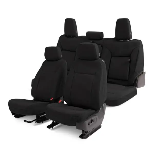 Covercraft 23-24 Ford SuperDuty Endura PrecisionFit Custom Front Row Seat Covers - Black/Black image 6