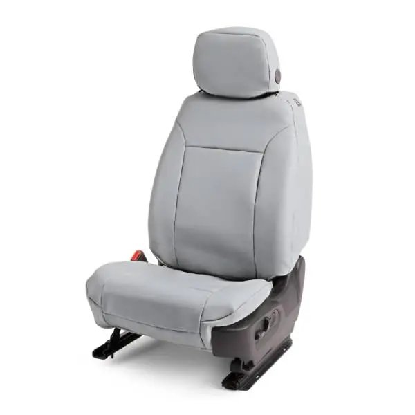 Covercraft 24-25 Ford F250-F550 Leatherette PrecisionFit Custom Front Row Seat Covers - Light Grey image 7