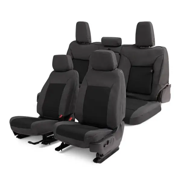 Covercraft 15-24 Ford Transit Endura PrecisionFit Custom Front Row Seat Covers - Charcoal/Black thumbnail 5