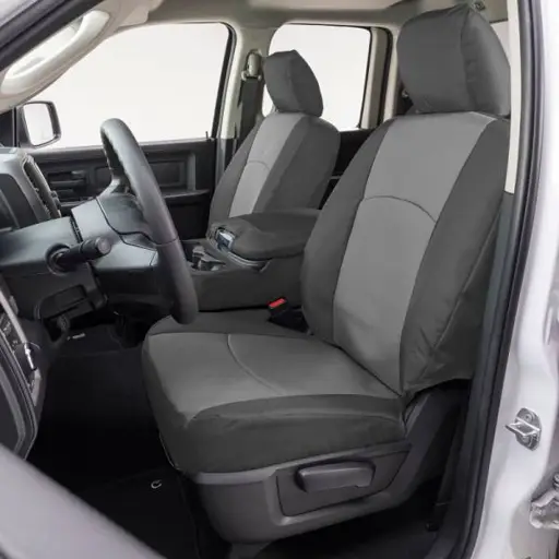Covercraft 17-22 Ford F250/F350/F450/F550 Endura PrecisionFitFront Row Seat Covers - Silver/Charcoal