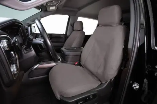 Covercraft 00-06 Ford Excursion Polycotton SeatSaver Custom Front Row Seat Covers - Misty Grey