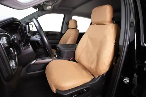 Covercraft 00-06 Ford Excursion Polycotton SeatSaver Custom Front Row Seat Covers - Tan
