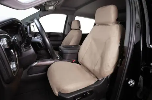 Covercraft 00-06 Ford Excursion Polycotton SeatSaver Custom Front Row Seat Covers - Taupe