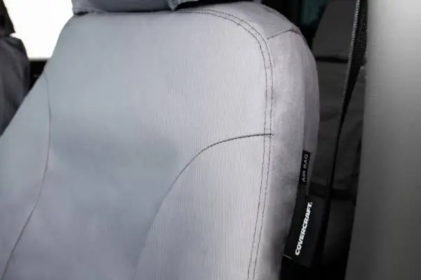 Covercraft 21-23 Chevrolet Tahoe Polycotton SeatSaver Custom Front Row Seat Covers - Grey thumbnail 4