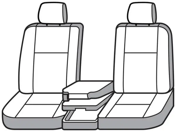 Covercraft 21-24 Ford F-150 Polycotton SeatSaver Custom Front Row Seat Covers - Grey image 3