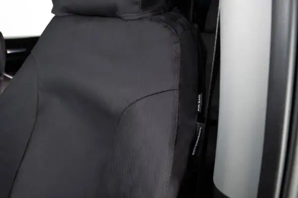 Covercraft 99-04 Ford SuperDuty Polycotton SeatSaver Custom Second Row Seat Covers - Charcoal thumbnail 5