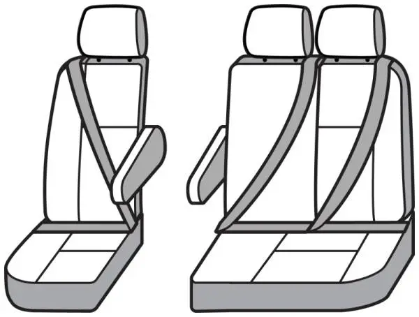 Covercraft 15-21 Ford Transit Polycotton SeatSaver Custom Third Row Seat Covers - Charcoal thumbnail 3