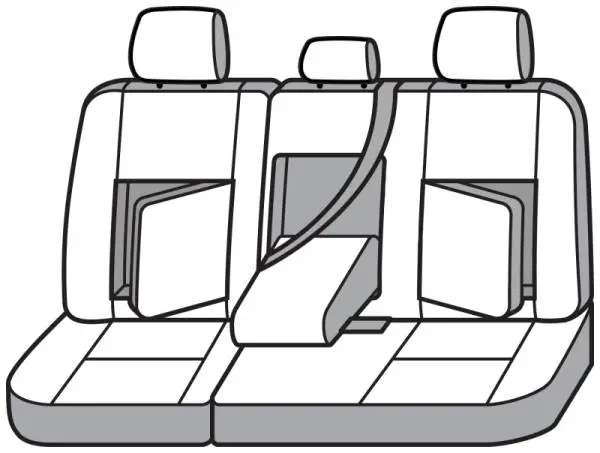 Covercraft 19-24 Chevrolet Silverado Polycotton SeatSaver Custom Second Row Seat Covers - Tan image 3