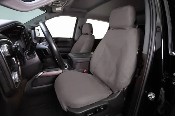 Covercraft 19-24 Chevrolet Silverado Polycotton SeatSaver Custom Second Row Seat Covers - Misty Grey