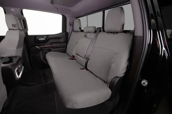 Covercraft 19-24 Chevrolet Silverado Polycotton SeatSaver Custom Second Row Seat Covers - Misty Grey thumbnail 5