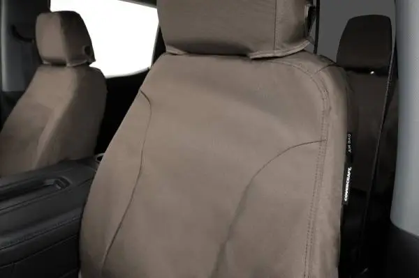 Covercraft 19-24 Chevrolet Silverado Waterproof Polyester SeatSaverSecond Row Seat Covers - Taupe thumbnail 3