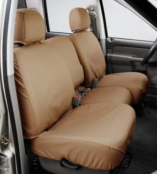 Covercraft 19-22 Ford F150 Polycotton SeatSaver Custom Second Row Seat Covers - Tan