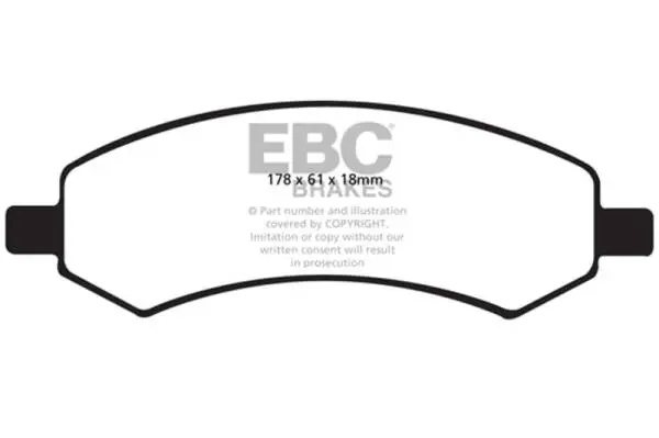 EBC 06-09 Chrysler Aspen 4.7 Ultimax2 Front Brake Pads image 2