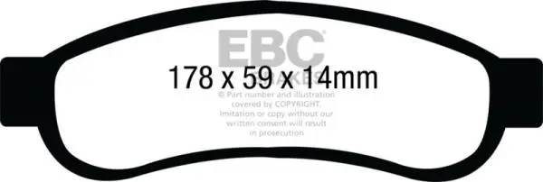 EBC 08-10 Ford F250 (inc Super Duty) 5.4 (2WD) Ultimax2 Rear Brake Pads image 2
