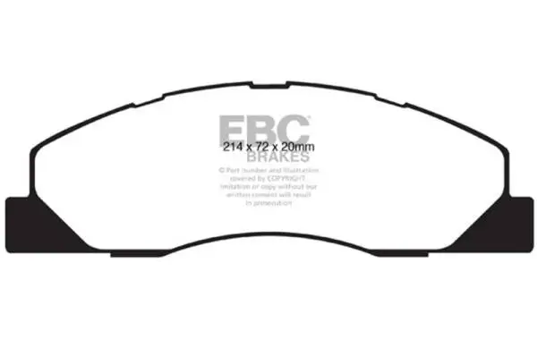 EBC 09-11 Dodge Ram 2500 Pick-up 5.7 2WD/4WD Ultimax2 Front Brake Pads image 2