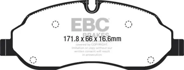 EBC 15+ Ford Transit 2.2 TD Ultimax2 Front Brake Pads image 2