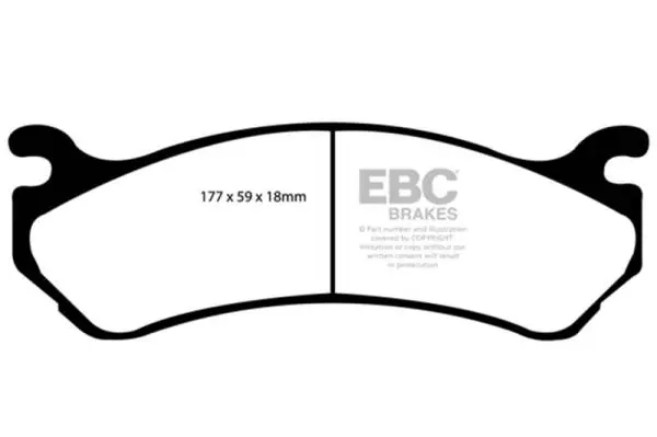 EBC 02 Cadillac Escalade 5.3 (Akebono rear caliper) Ultimax2 Front Brake Pads thumbnail 2