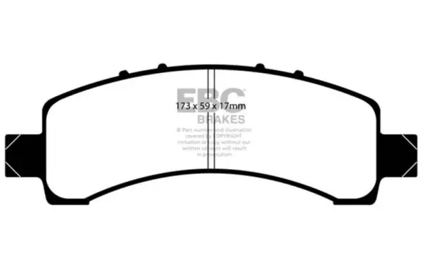 EBC 02 Cadillac Escalade 5.3 (Akebono rear caliper) Ultimax2 Rear Brake Pads thumbnail 2