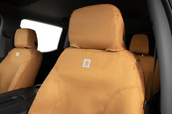 Covercraft 14-18 Dodge Ram Carhartt SeatSaver Custom Front Row Seat Covers - Brown thumbnail 6