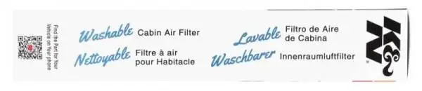 K&N Replacement Cabin Air Filter thumbnail 4