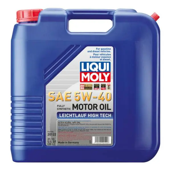 LIQUI MOLY 20L Leichtlauf (Low Friction) High Tech Motor Oil SAE 5W40 thumbnail 2