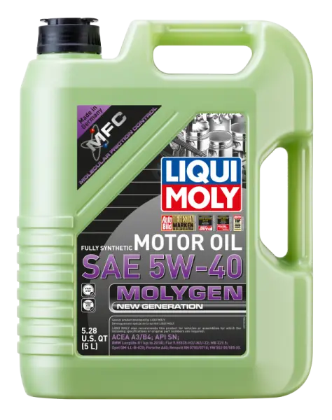 LIQUI MOLY 5L Molygen New Generation Motor Oil SAE 5W40 thumbnail 2