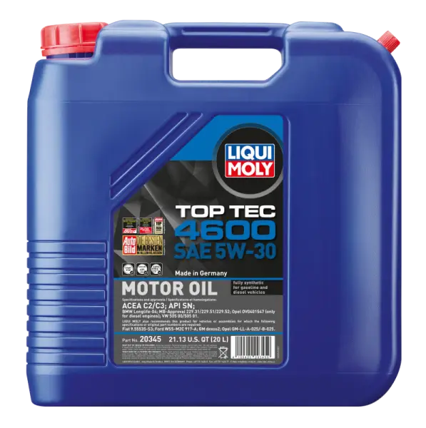 LIQUI MOLY 20L Top Tec 4600 Motor Oil SAE 5W30 thumbnail 2