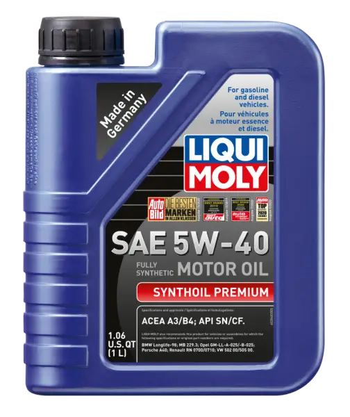LIQUI MOLY 1L Synthoil Premium Motor Oil SAE 5W40