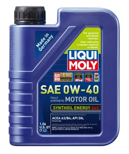 LIQUI MOLY 1L Synthoil Energy A40 Motor Oil SAE 0W40 thumbnail 2